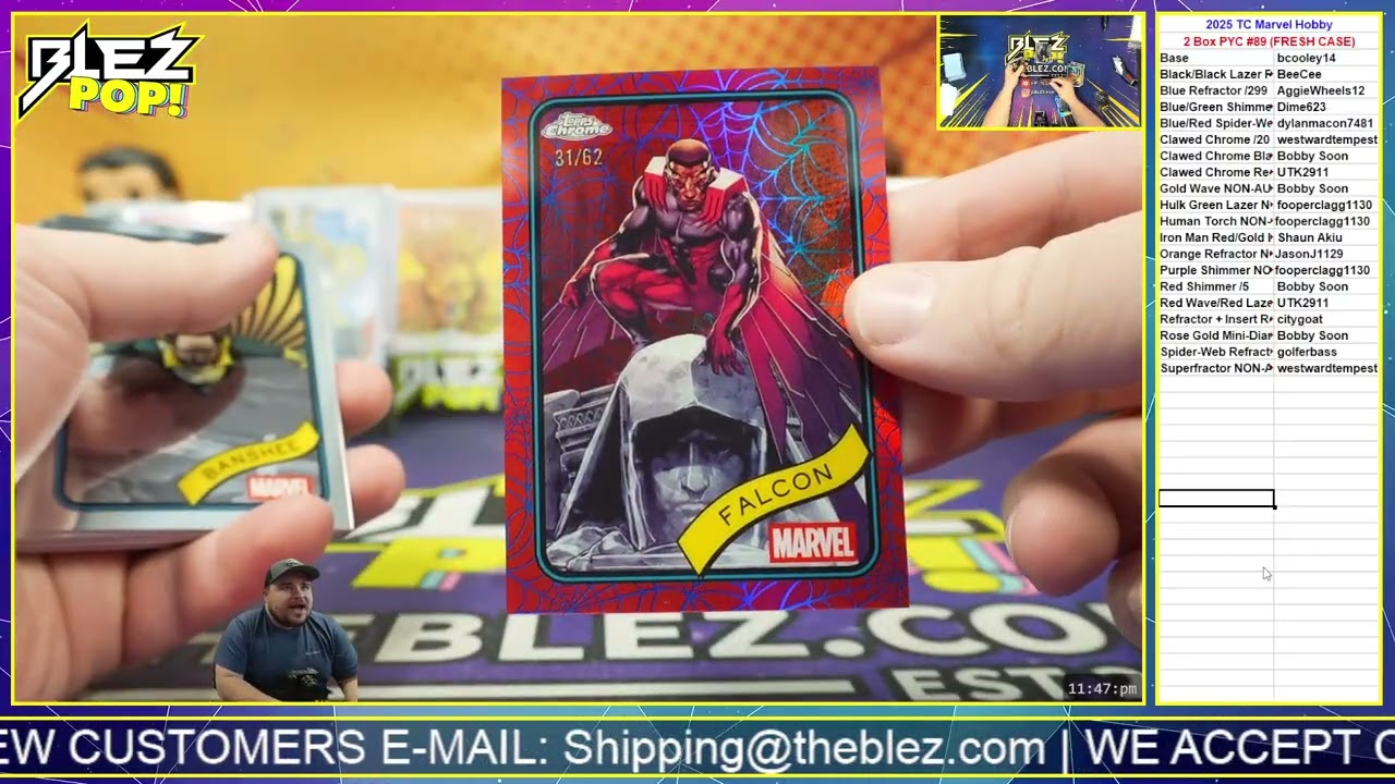 2025 Topps Chrome Marvel Hobby 2 Box Break Pick Your Color #89