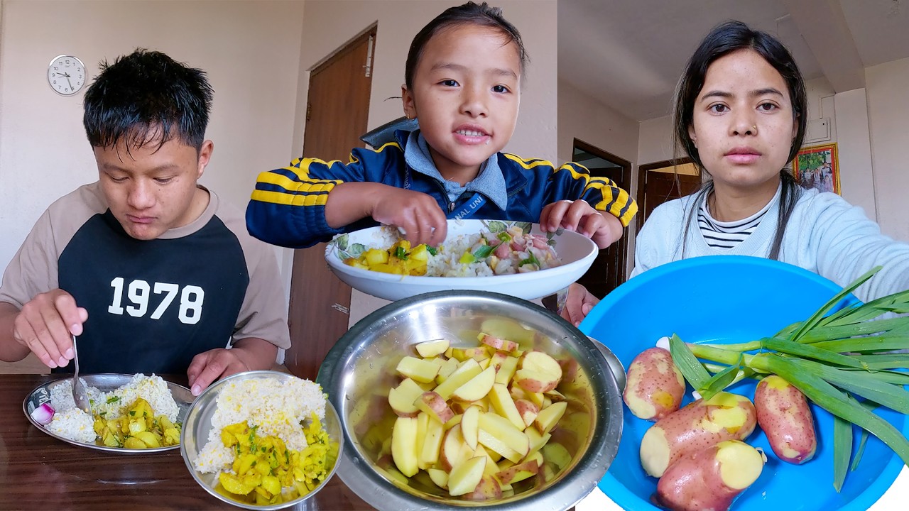 i am cooking vegetable items for my brothers , little sister & mother dhanlaxmi Rai || sumnima cooks