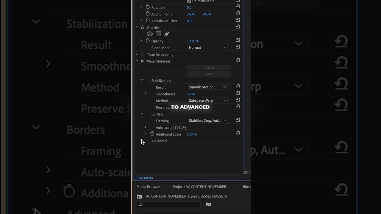 Premiere Pro Warp Stabilizer Hack