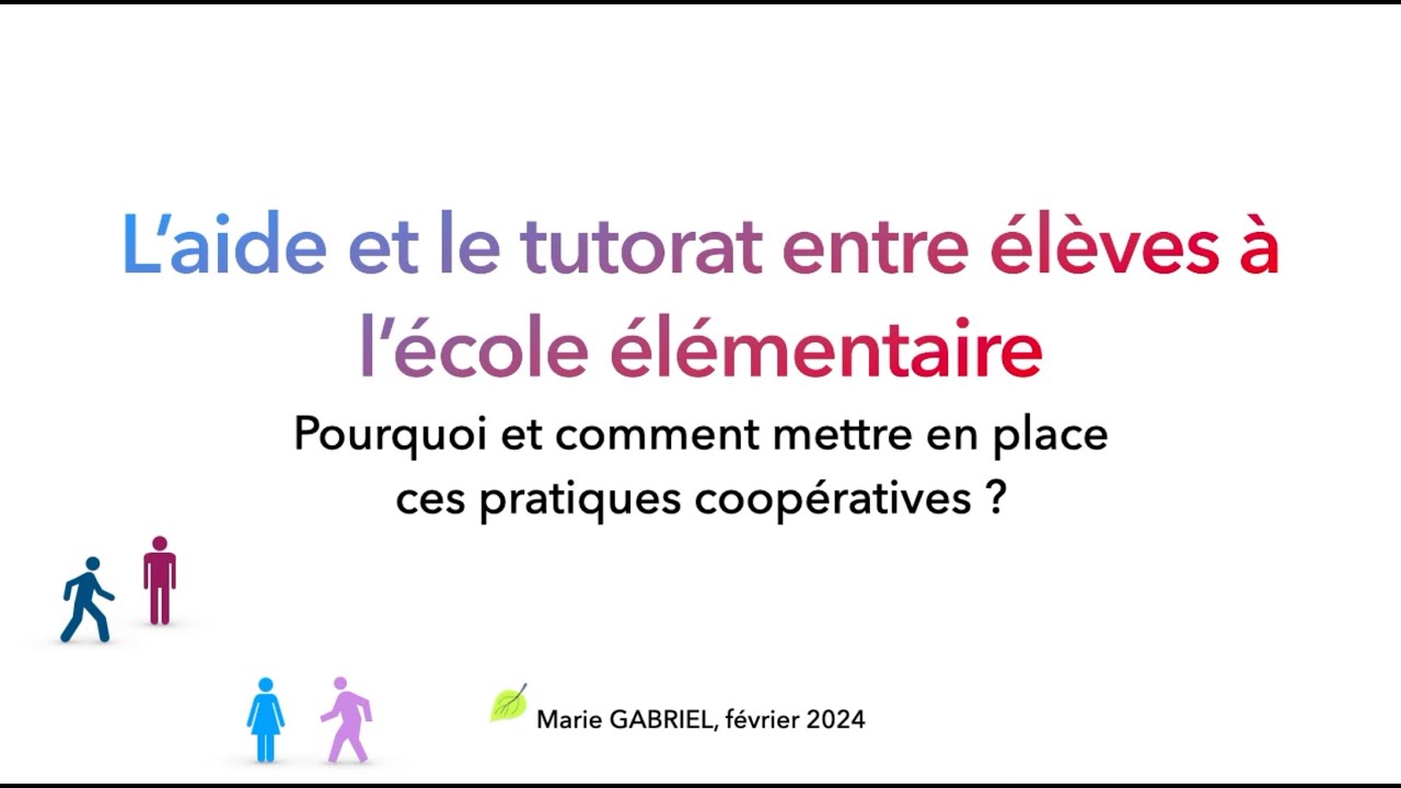 L'aide et le tutorat entre élèves à l'école élémentaire