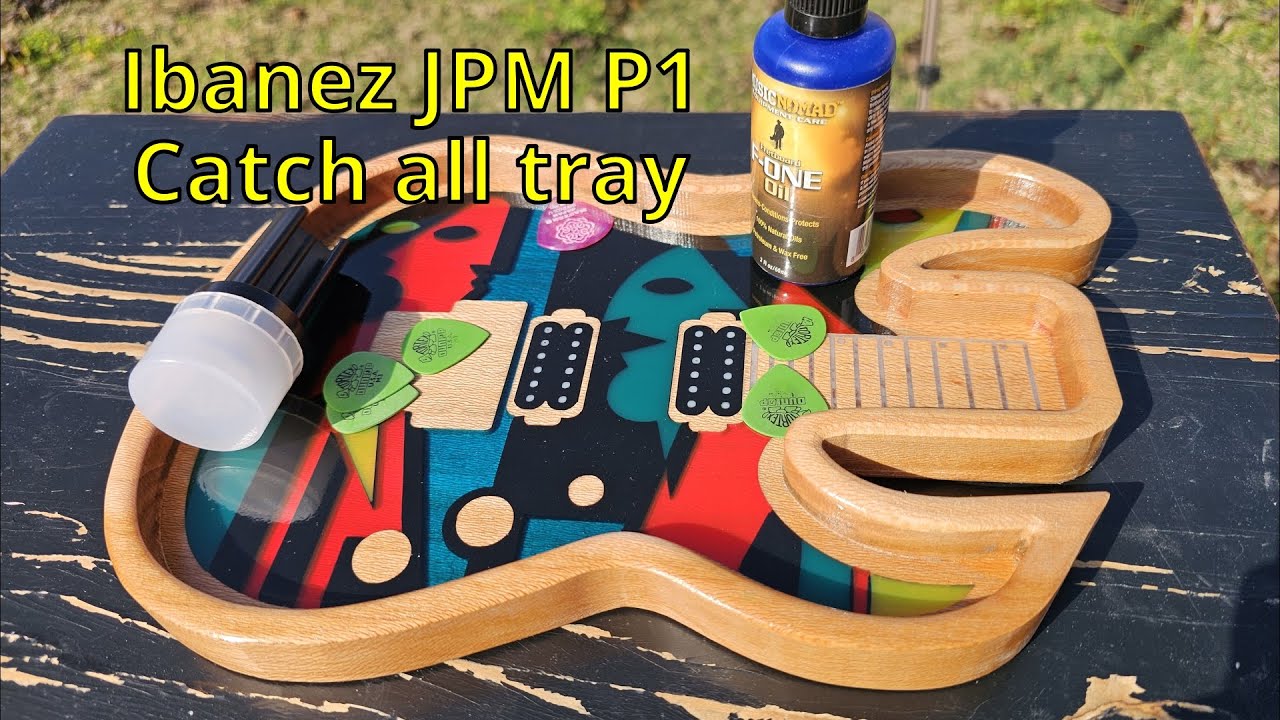 How to make an Ibanez JPM P1 catch all tray with epoxy inlays # guitar #Ibanez