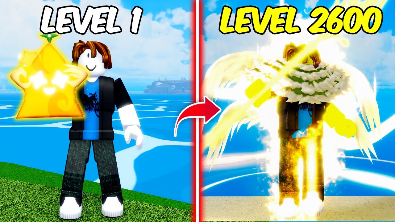 Blox Fruits от Noob до Pro с помощью только Light Fruit, чтобы получить Fully Angel v4 и уровень ...
