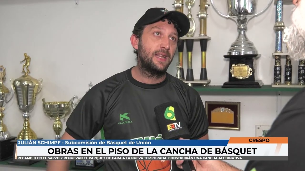 Julian Schimpf - Unión encara obras en el piso de la cancha de básquet