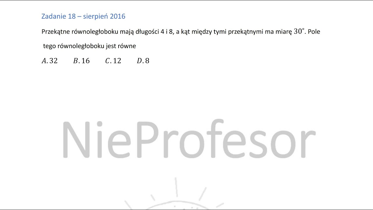 MP 28. 2016.08. zadanie 18 matematyka PP