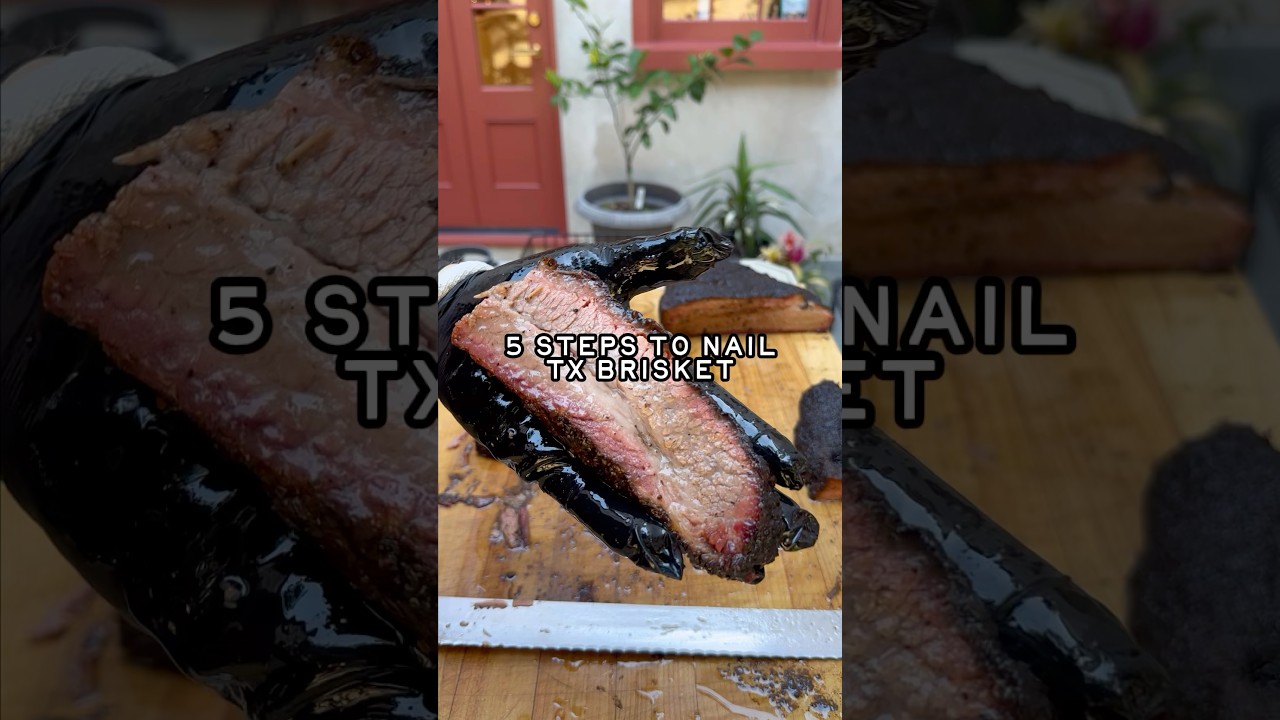 5 steps to nail Texas style smoked brisket #bbq #lowandslow #brisket #beef