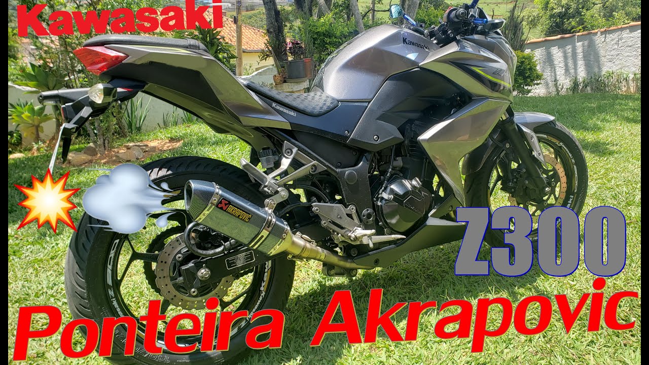 PONTEIRA AKRAPOVIC (UNIVERSAL) NA KAWASAKI Z300 Ficou muito top !👏😍💥💥