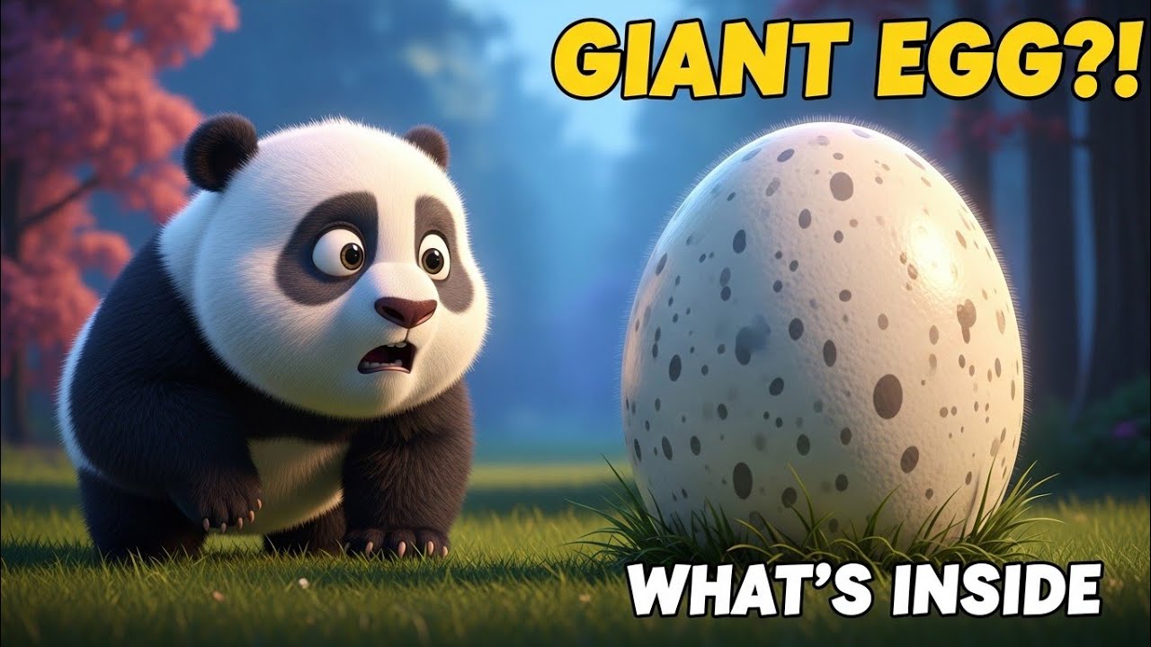 Baby Panda Found an Ostrich's Egg|Tiny Panda Adventures