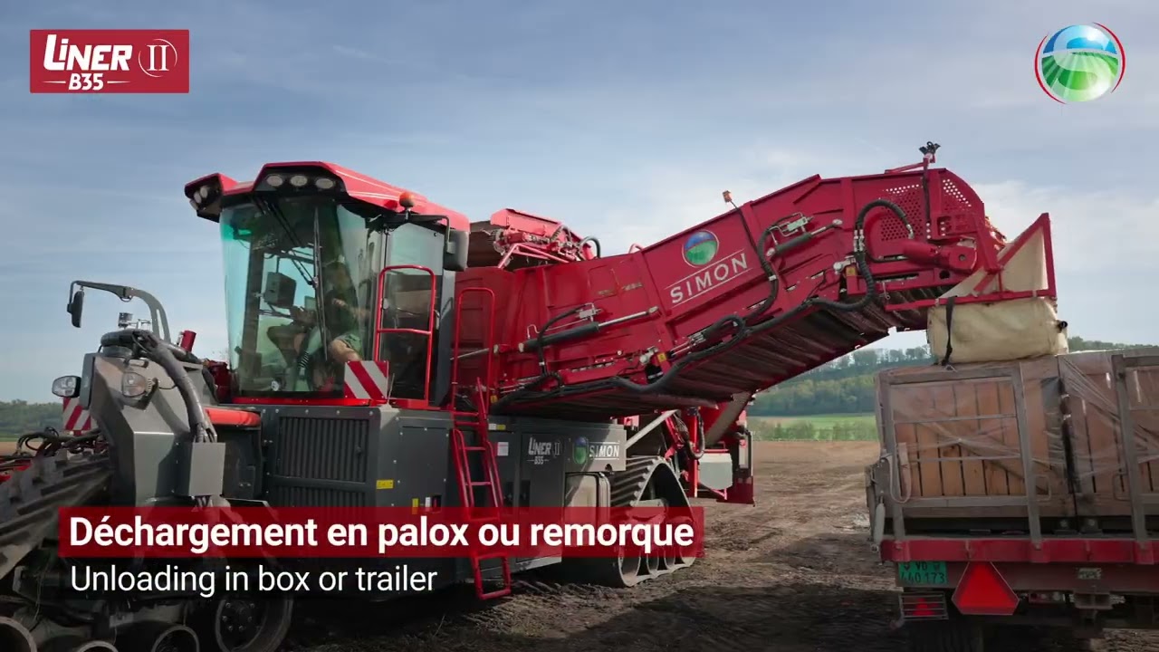 LINER II B35 with bunker - Simon 2 rows self-propelled carrot harvester