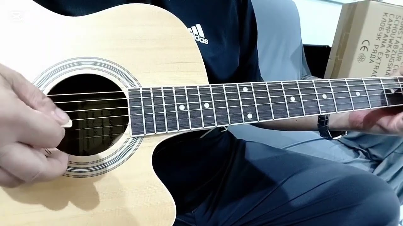 Manning JG52A Acoustic Guitar with built in Preamp Review and Sound Demo 