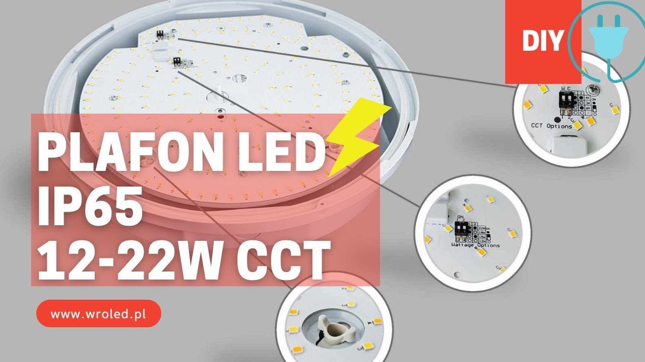STROPY 22W Rewolucyjny Plafon LED: Zmieniaj moc i barwę światła! IP65! Plafon do łazienki ! #wroLED