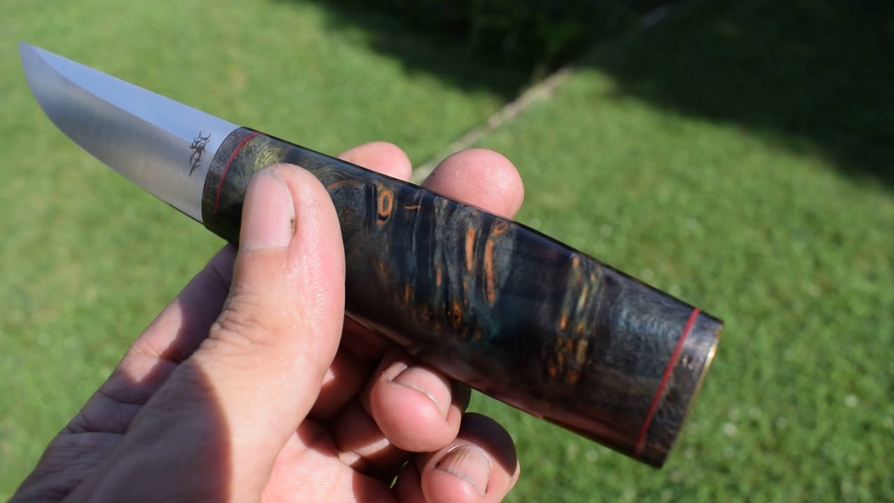 Puukko, 80CrV2, alder burl.