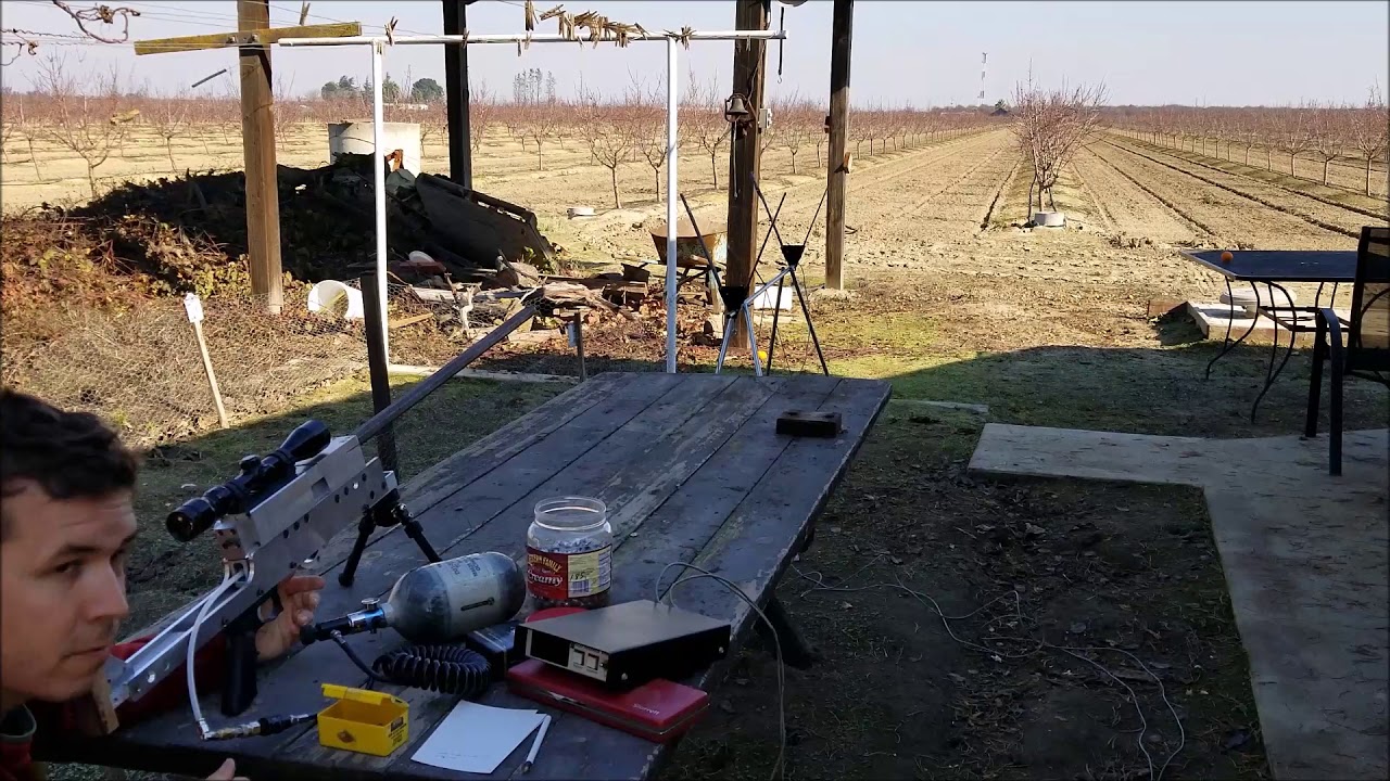 Custom big bore airgun chrono test