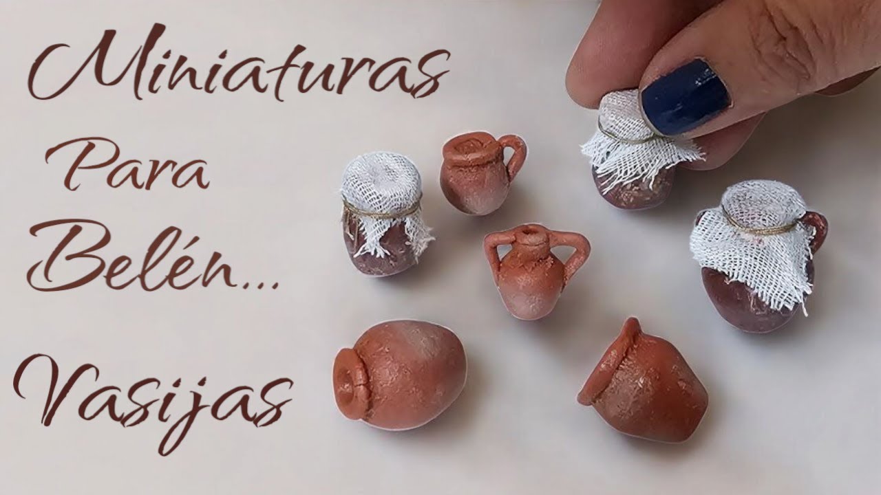 ✨️Como Hacer VASIJAS en MINIATURA con Porcelana Fría para Belenes