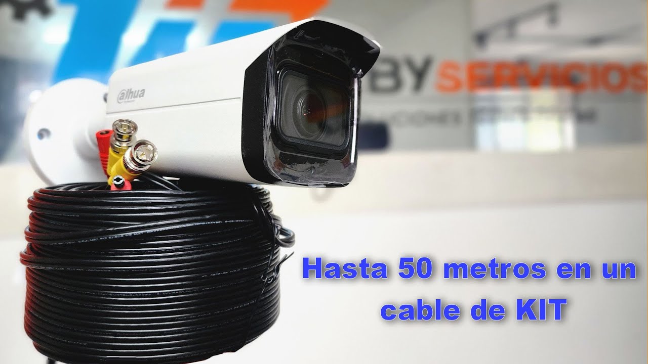 Instalar cámaras con cable siamés de kit hasta 50 metros!!