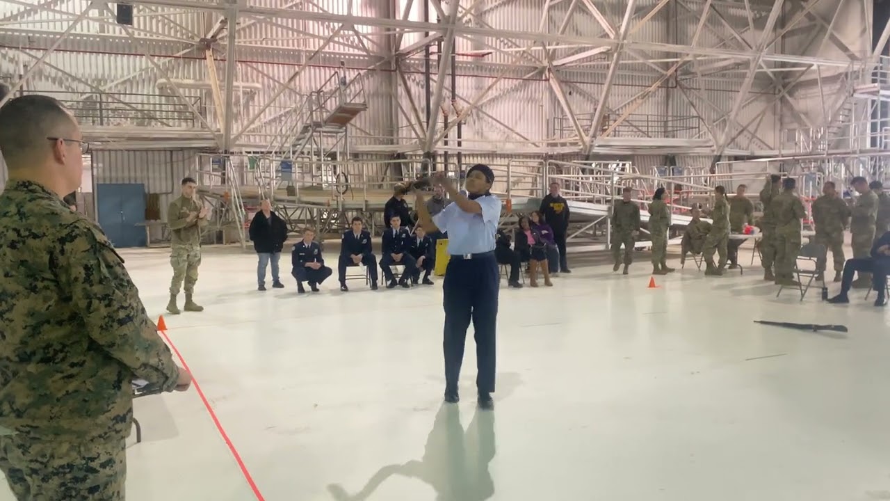 San Angelo Central TX936 Cadet Colonel Naiyah Reese Armed Solo Exihibition Tinker AFB 2025
