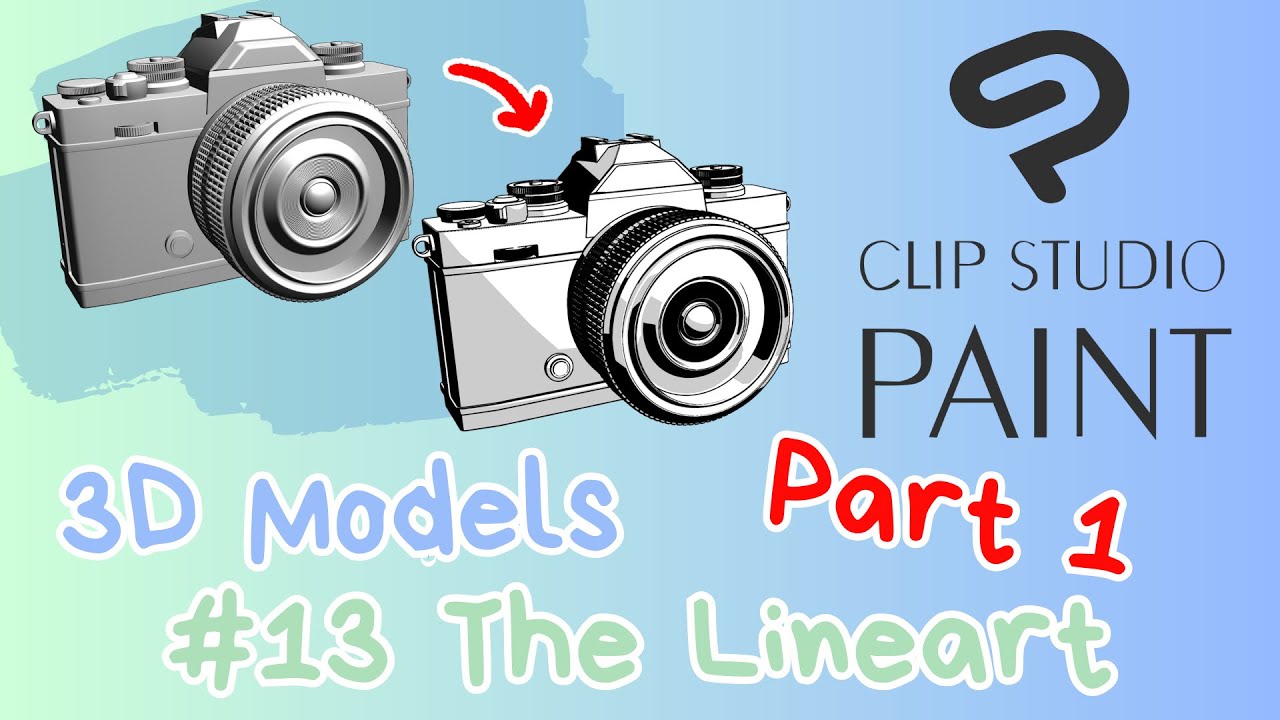 How to use 3D Models in Clip Studio Paint - #13 The Lineart Part 1