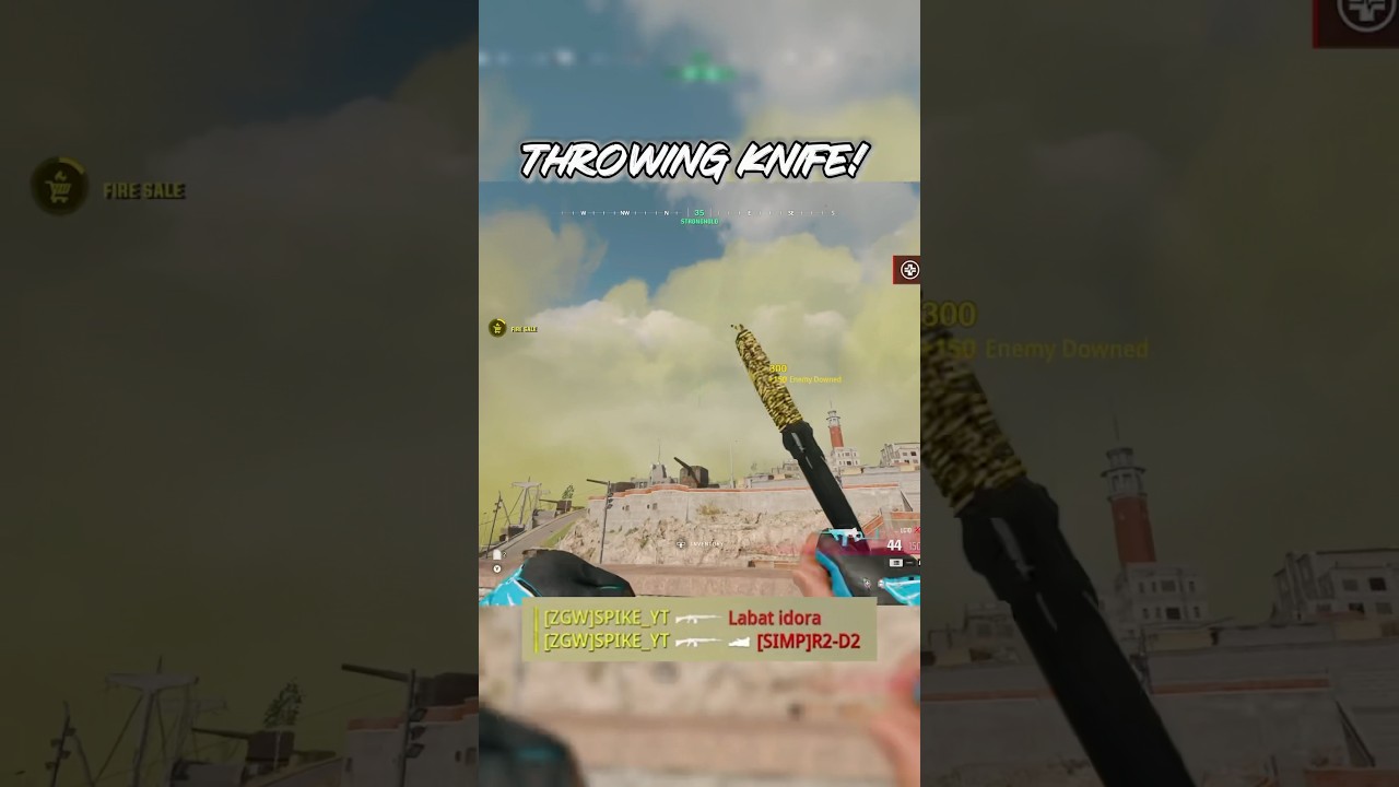 My Farthest Throwing Knife Throw! #CallofDuty #Bo6 #warzone #trickshots #throwingknifes #fyp