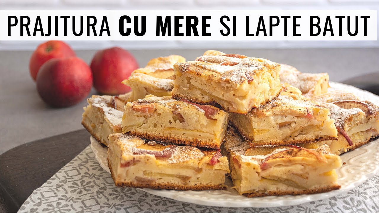 Ieftină și rapidă! Prăjitură simplă cu mere și lapte bătut | Bucate Aromate