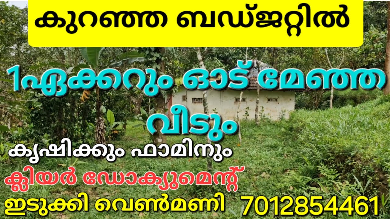 1ഏക്കറും ചെറിയ വീടും. ചെറിയ ബഡ്‌ജറ്റിൽ. ക്ലിയർ ഡോക്യുമെന്റ്. കൃഷിക്കും ഫാമിനും. ഇടുക്കി വെൺമണി 👇