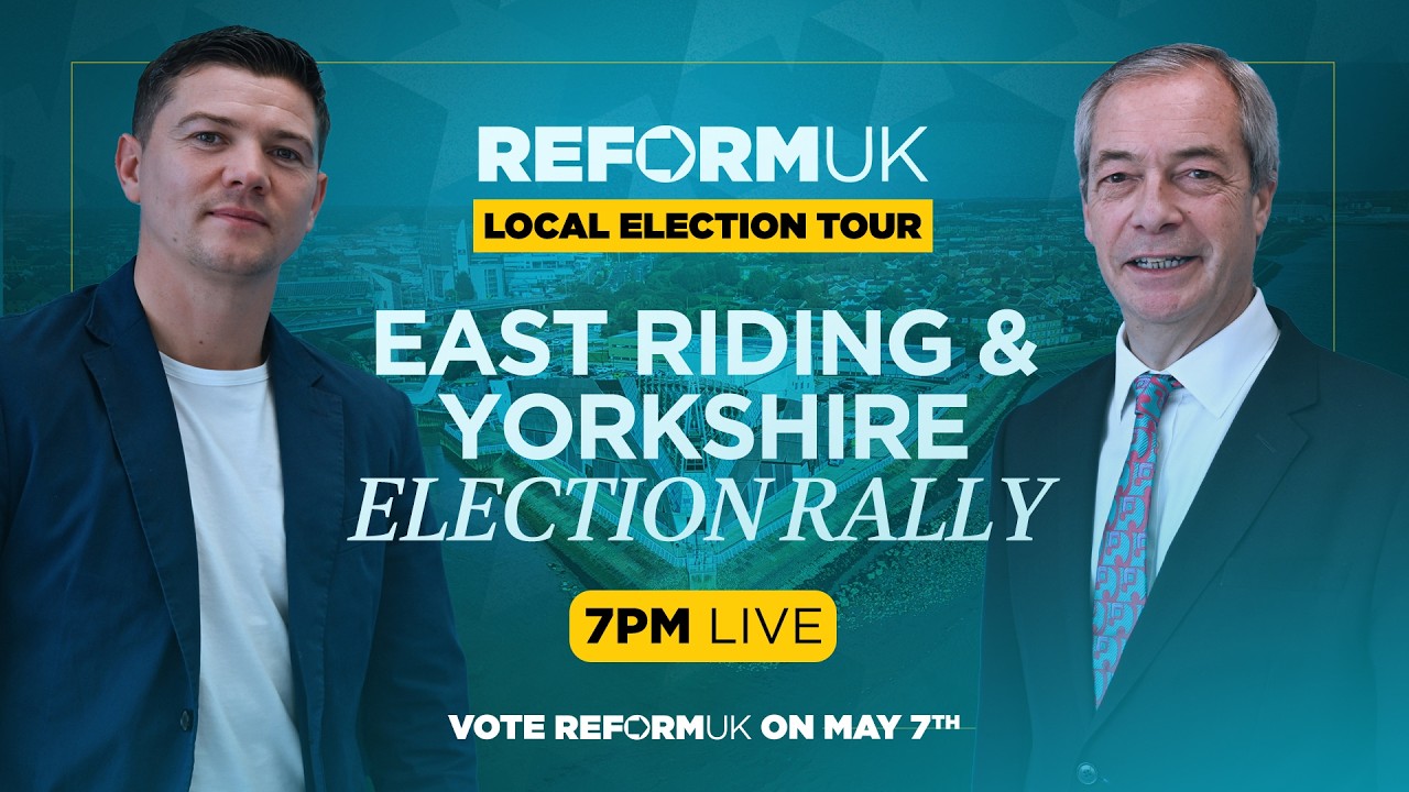 I am speaking LIVE from Hull on Reform UK&rsquo;s local election tour.