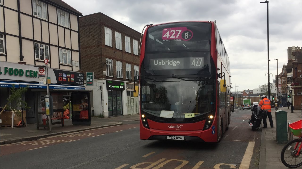 Full Route Visual 427 Acton, High Street - Uxbridge GW2554 (YX17NVA) (Diversion) via Greenford