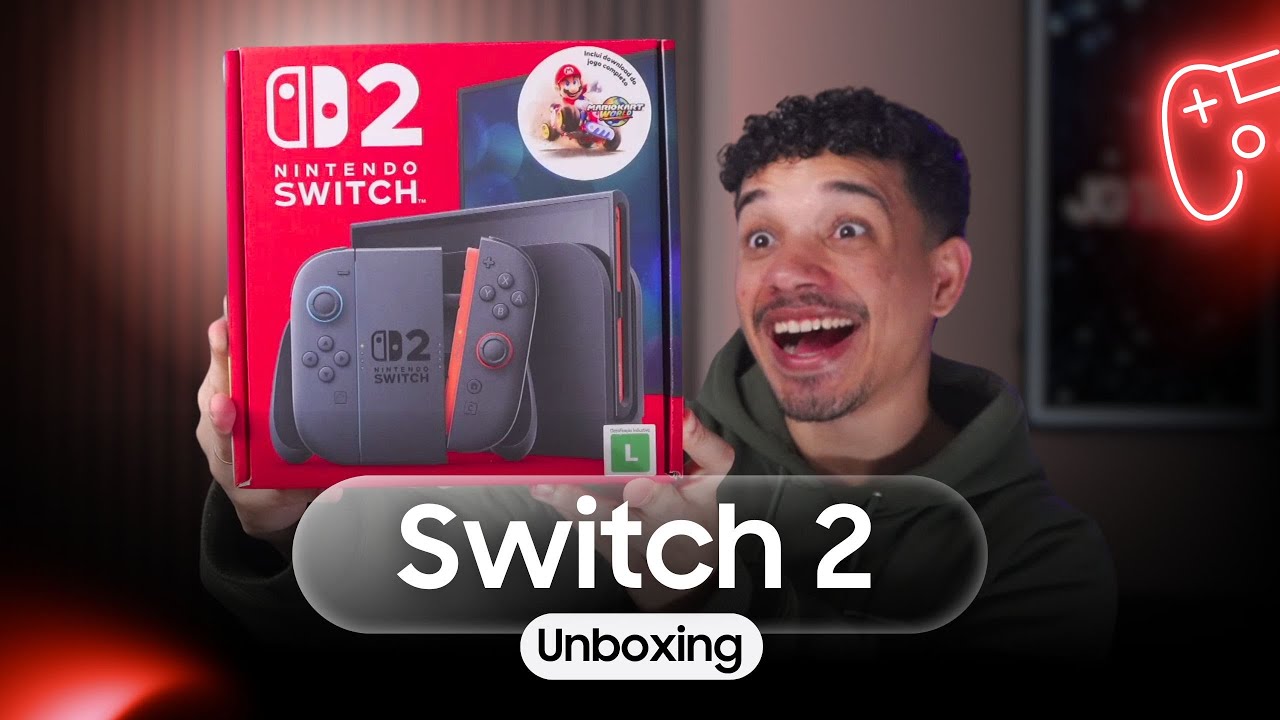 COMPREI O NOVO NINTENDO SWITCH 2 - Unboxing e Primeiras Impressões | JG Games