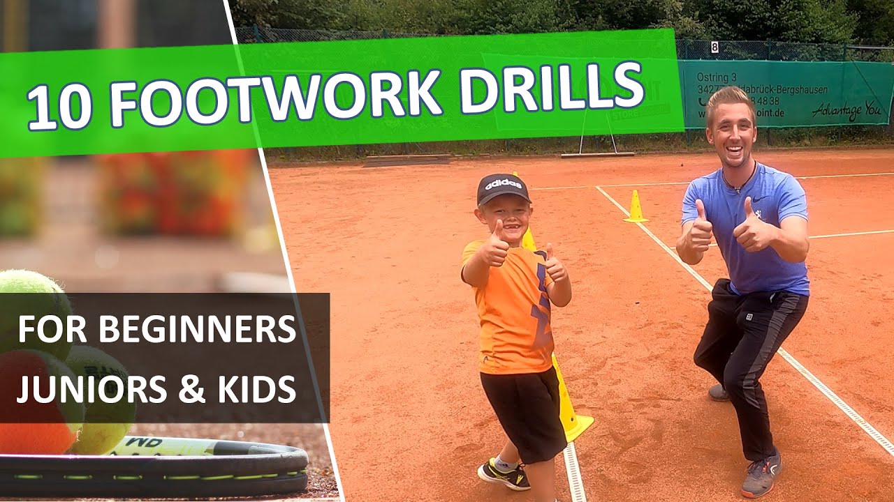 10 Tennis Footwork Drills For Juniors & Beginners (4K)