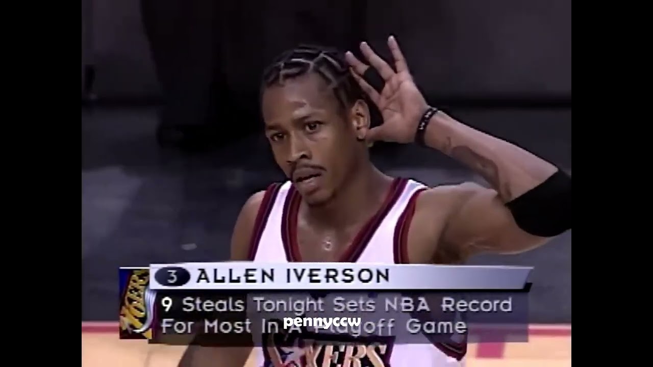 Allen Iverson 33pts 10 Steals vs Orlando Magic Playoff Game 3 (1999) - HD - NBA Record