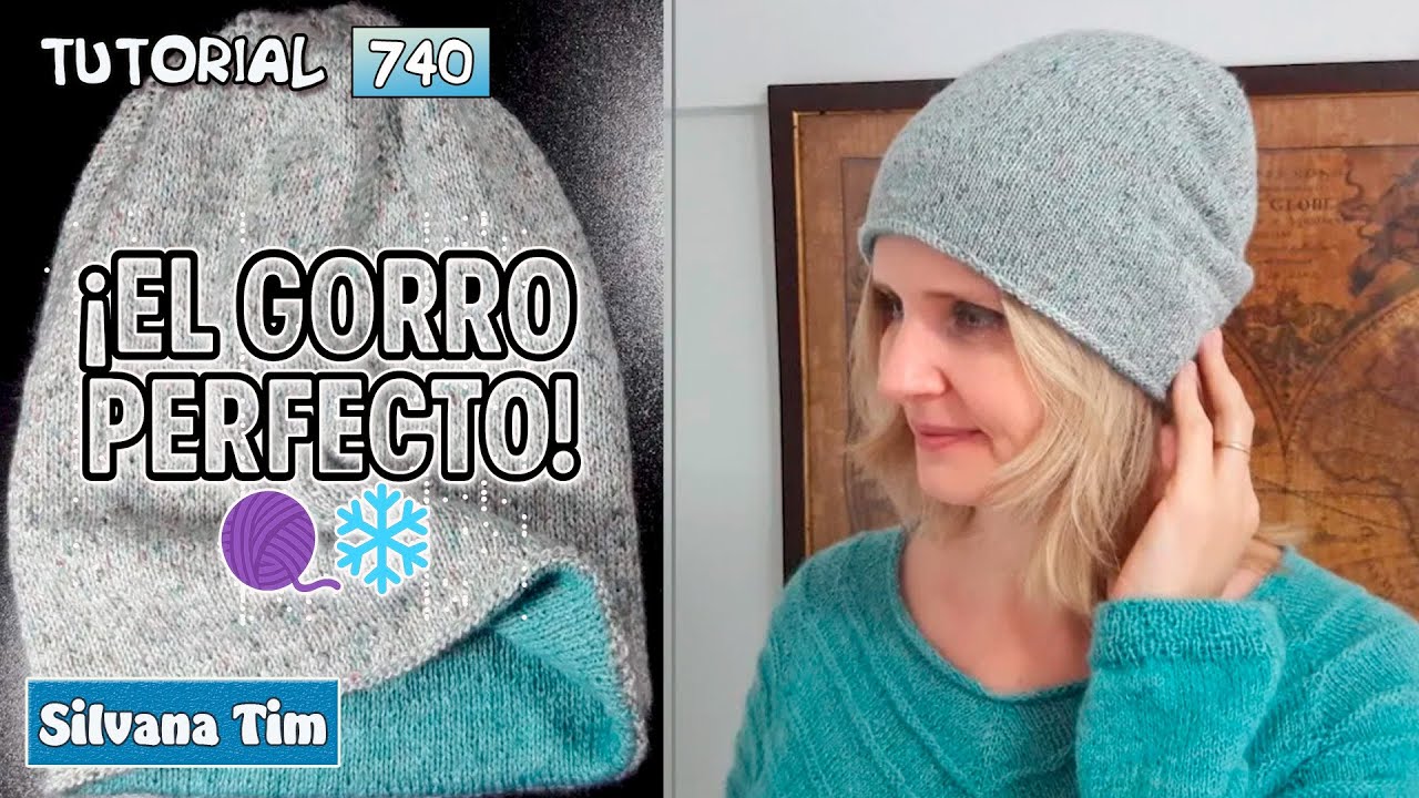 🧶 Cómo tejer GORRO a Dos Agujas para CUALQUIER TALLE | FÁCIL y DOBLE VISTA