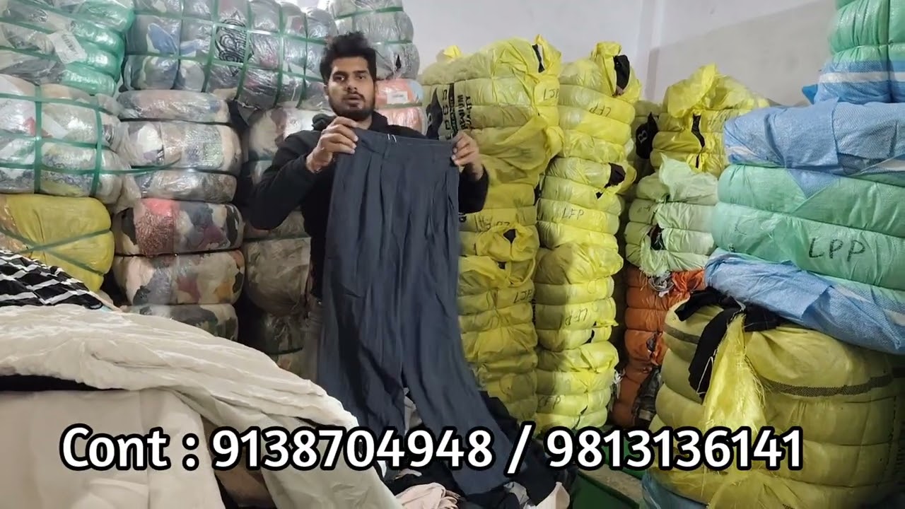 Ladis wide pant / formal Palzo pant in 80 kg paking surplus wholesalers in My House 