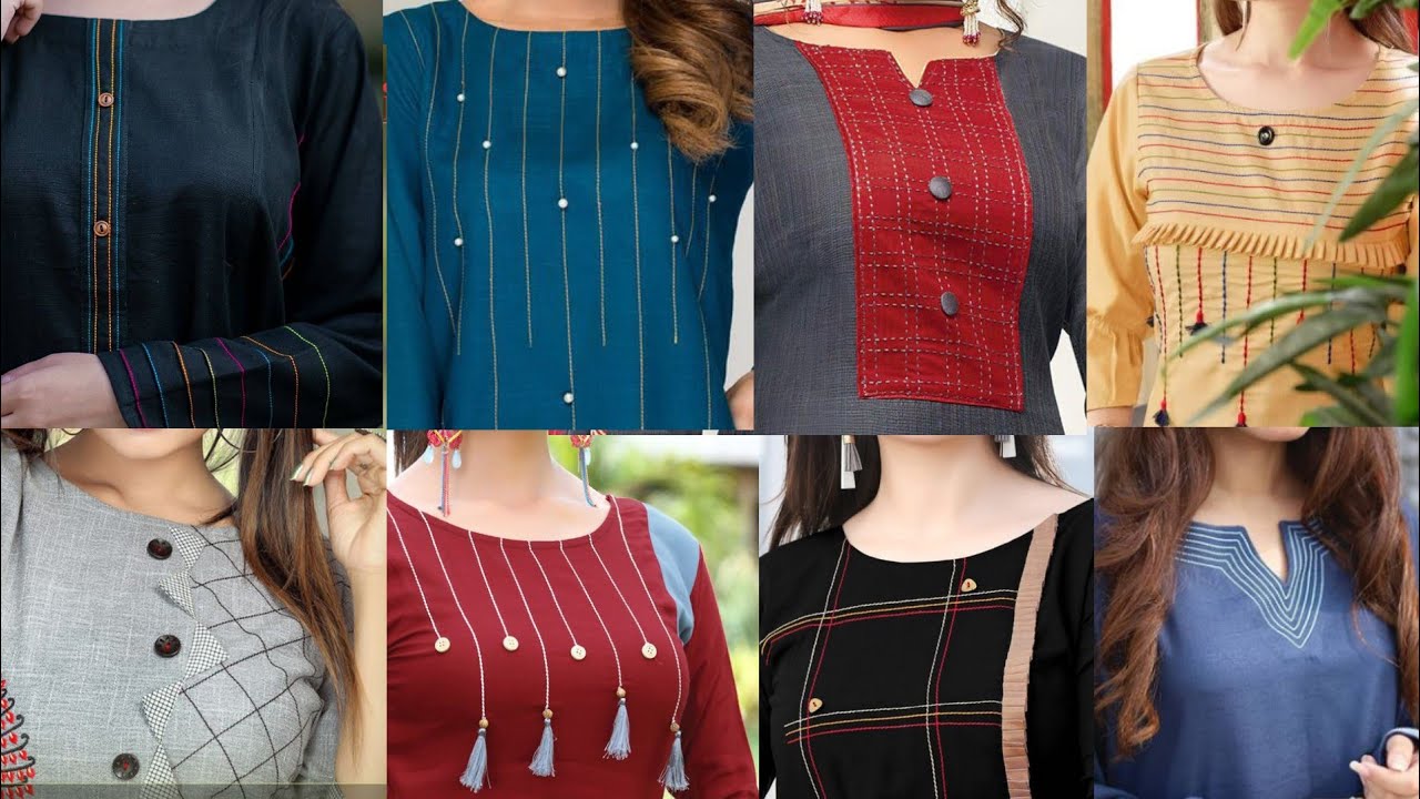 Neck Design With Anchor Thread ||2022|| Simple Embroidery || #anchor #thread #neck