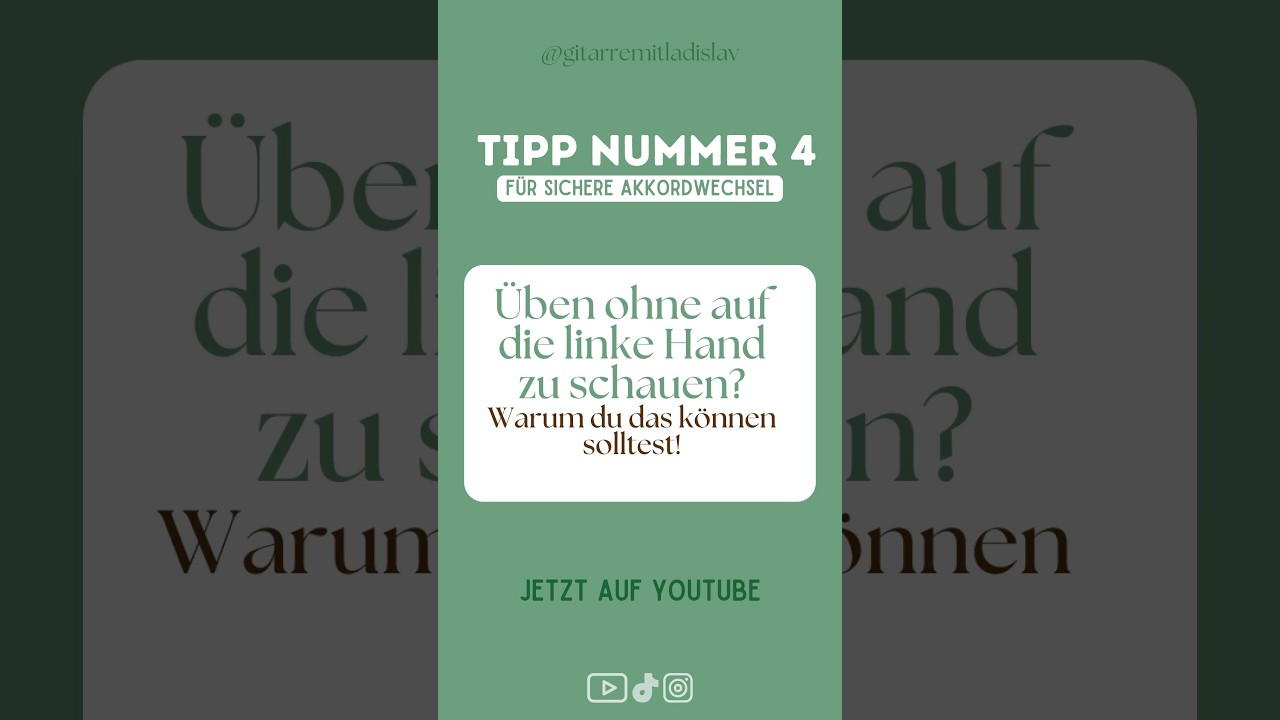 Akkorde wechseln ohne hinzusehen! Dein Muskelged&auml;chtnis macht&rsquo;s m&ouml;glich. 🎶 #Akkordwechsel #Gitarre