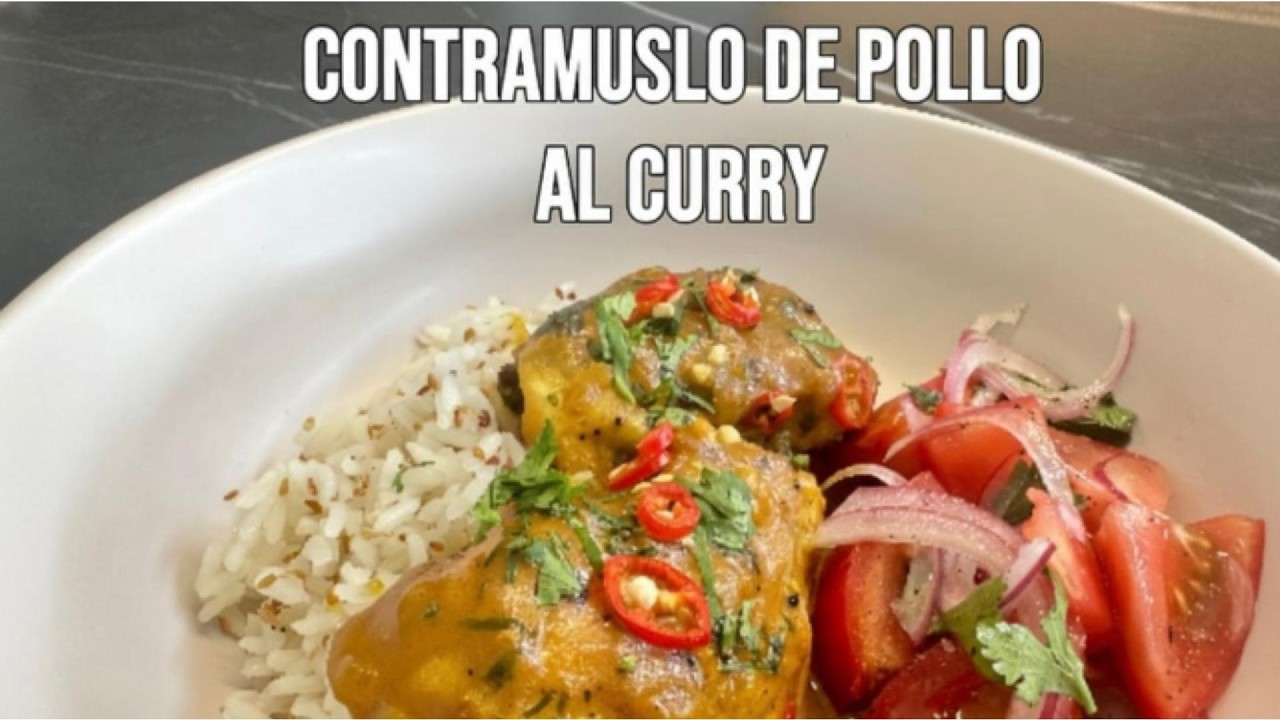 Contramuslo de pollo al curry
