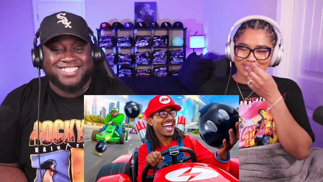 Kidd and Cee Reacts To AMP MARIO KART IRL
