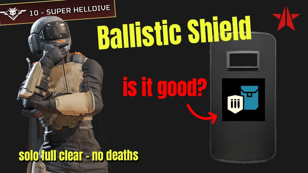 Ballistic Shield on super helldive 10 bots (full clear, no deaths)