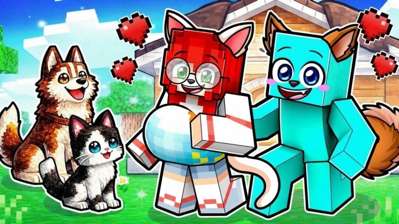 Mi FAN LOCA está EMBARAZADA de GEMELOS MASCOTA en Minecraft…