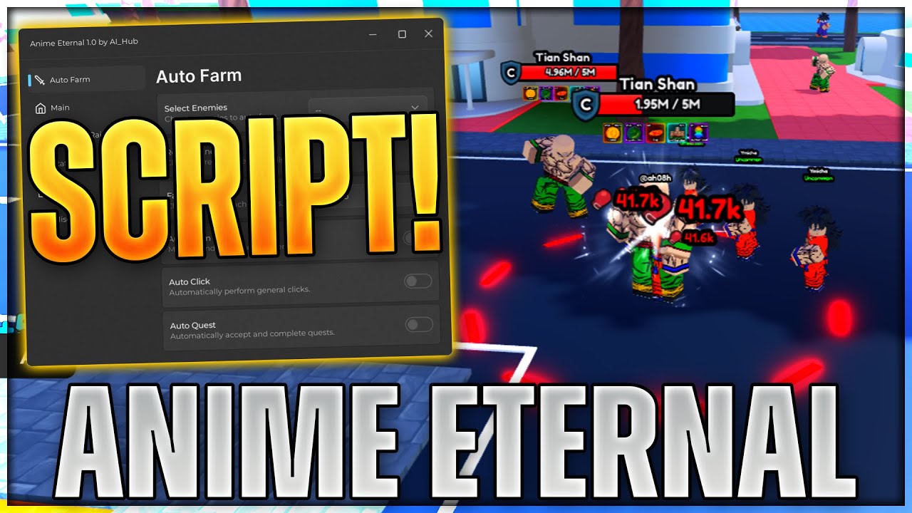 [🎃Halloween] Anime Eternal Script Hack | Auto Farm, Auto Dungeon & MORE!