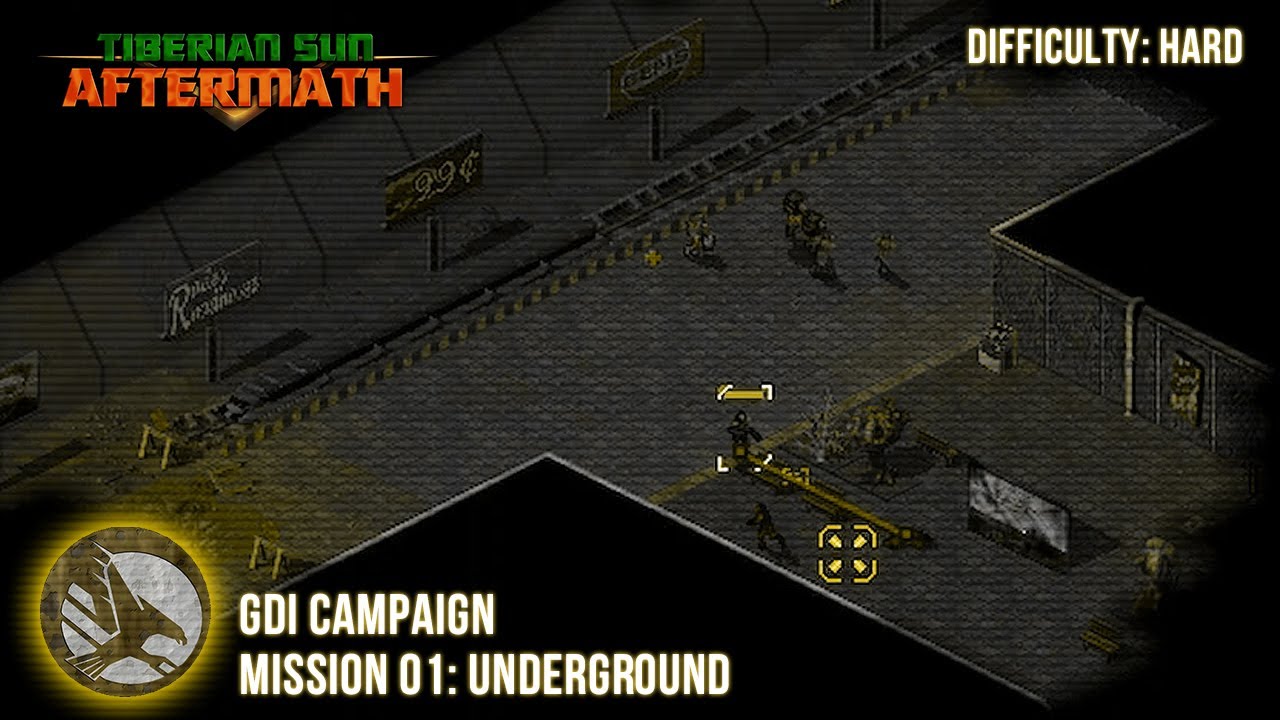 Tiberian Sun: Aftermath - Миссия GDI 01: Подземелье (сложный уровень)