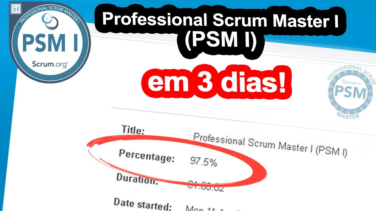 Como tirar a Certificação de Scrum PSM 1 em 3 dias