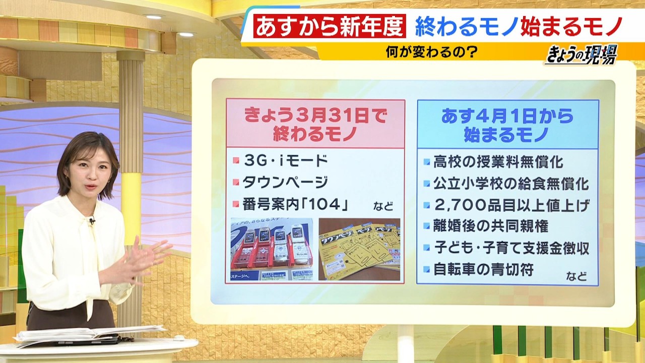 【4月から何が変わる？】自転車の交通違反に&ldquo;青切符&rdquo;導入や2700品目以上の&ldquo;値上げ&rdquo;　「3G・iモード」がきょう終了（2026年3月31日）