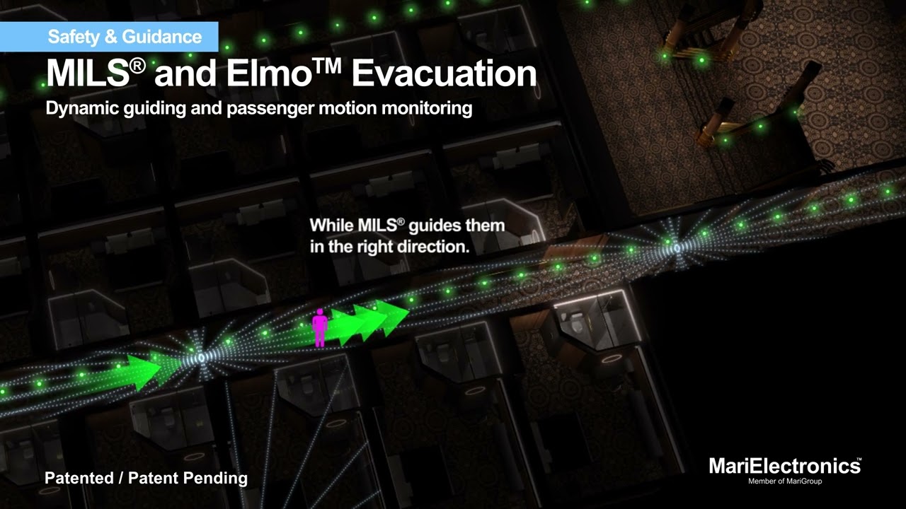 Safety and Guidance - Optimize passenger escape route with dynamic guiding and motion monitoring