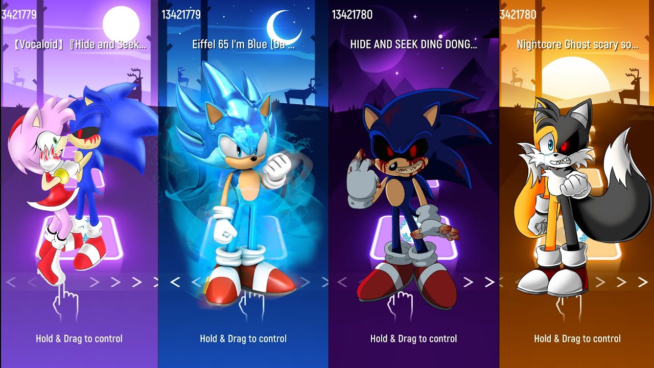 Amy Sonic Exe - Blue Super Sonic - Sonic Exe - Tails Exe - Tiles Hop EDM