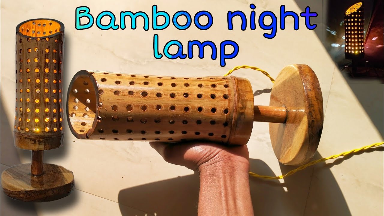 Amazing Bamboo table night lamp // How to make a Bamboo night lamp // Night lamp home decor idea