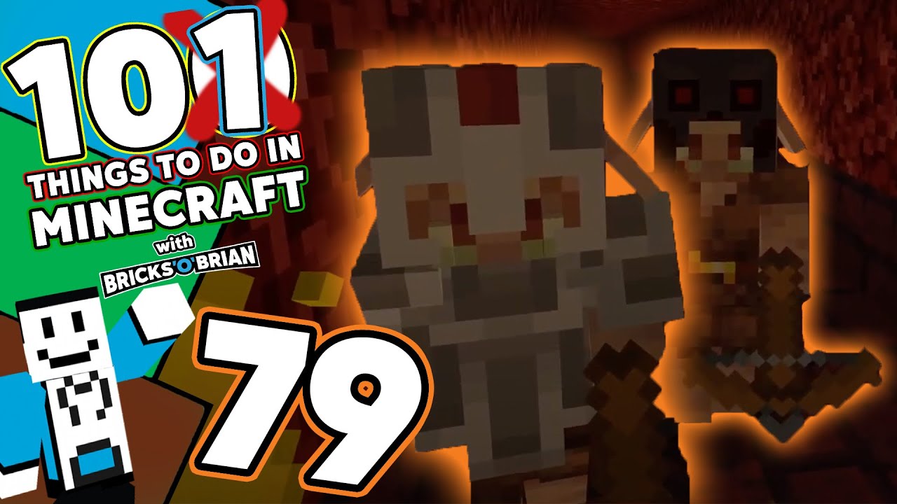Finding the New Piglin Mob! - 101Things to do in Minecraft with Bricks 'O' Brian