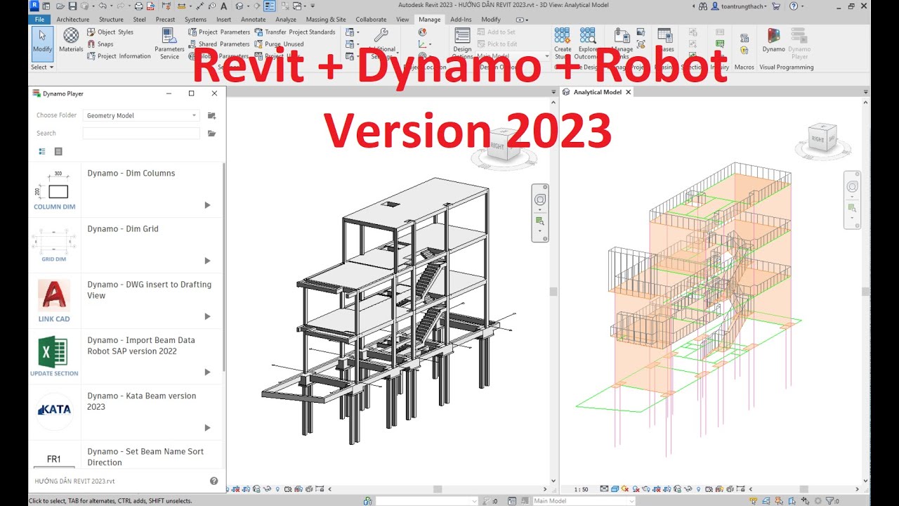 Hướng dẫn sử dụng Revit 2023 kèm Dynamo