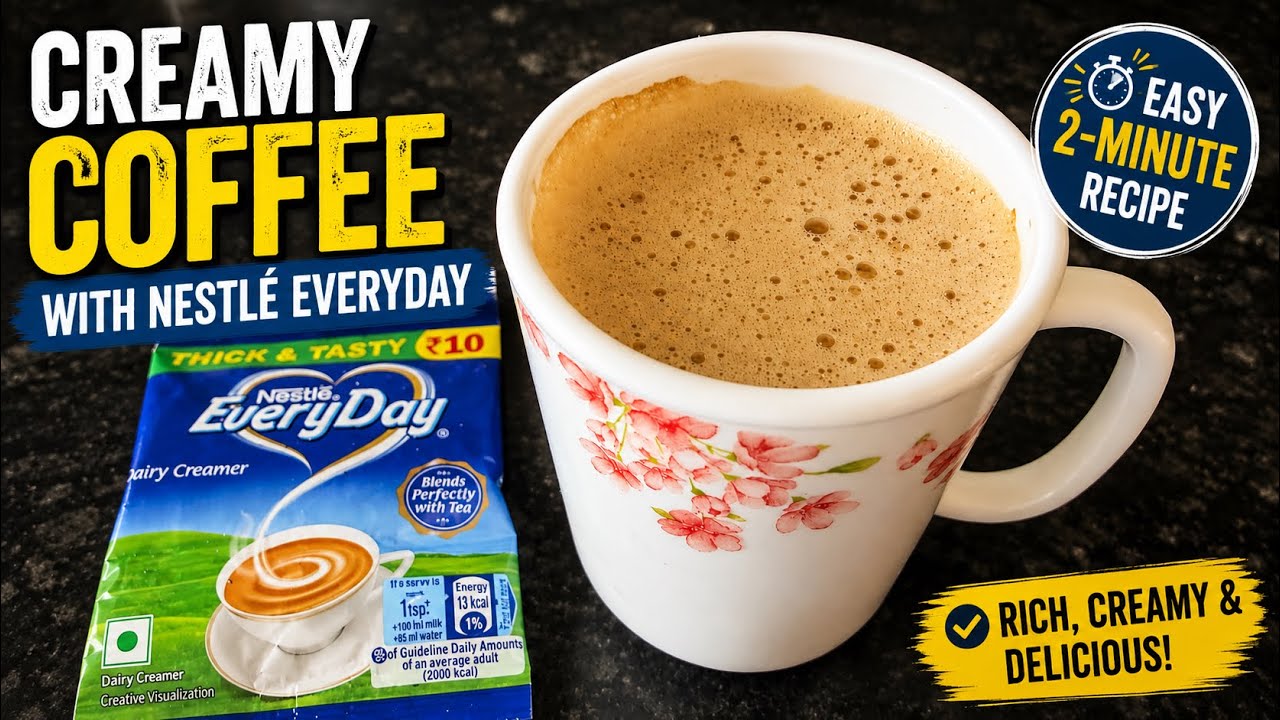 Creamy Coffee with Nestle Everyday Dairy Whitener ☕️Nestle Milk Powder Coffee in 2 Minutes!