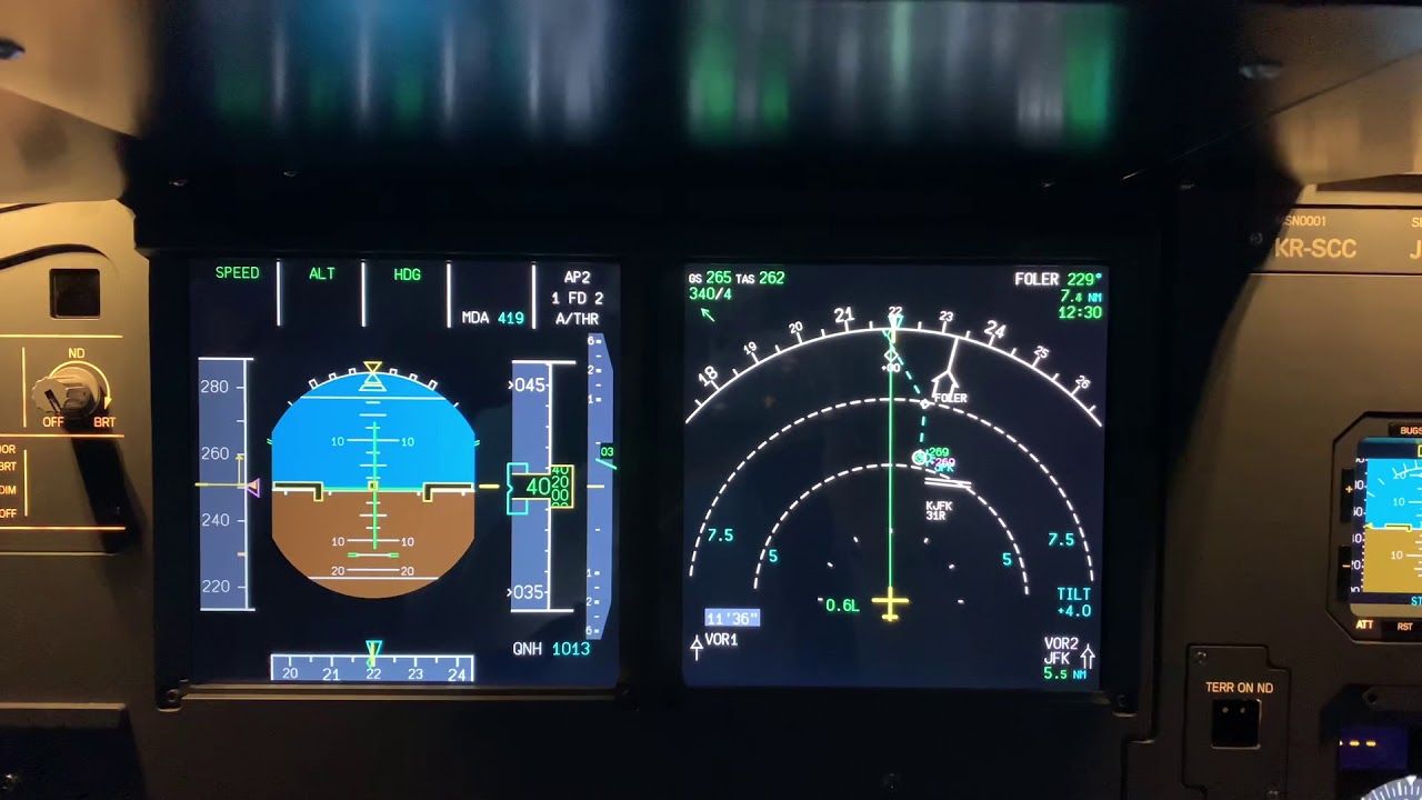 A320 시뮬레이터 오토 TCAS 작동 동영상