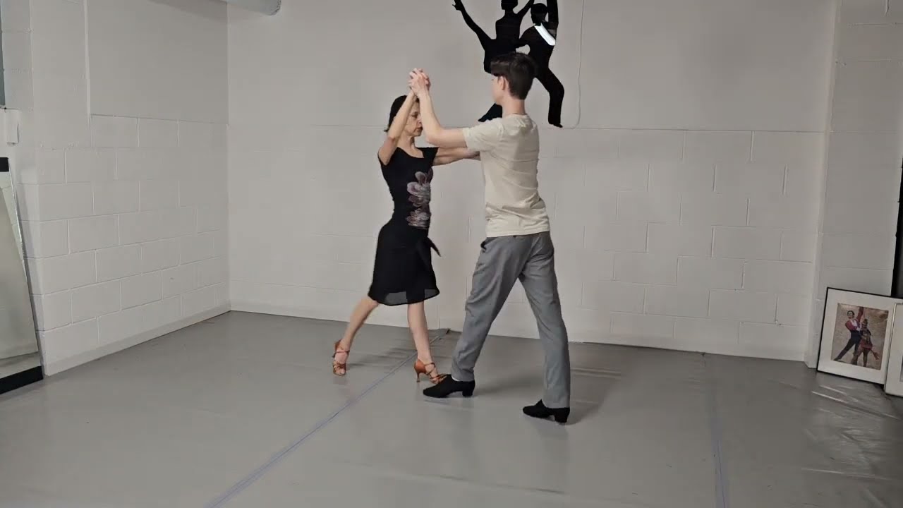 International Rumba for Beginners.  Progressive Walks Forward and Backward combination w/ a partner