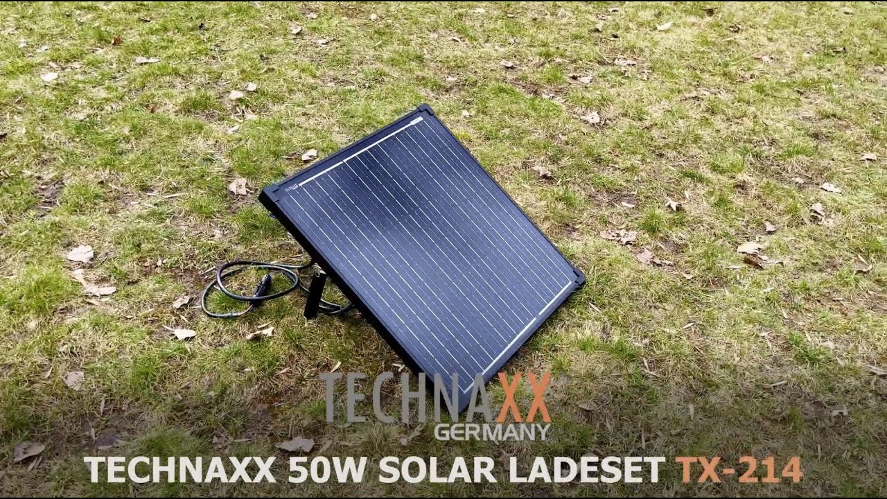 TECHNAXX 50W SOLAR LADEGERÄT SET TX-214 (Deutsch)
