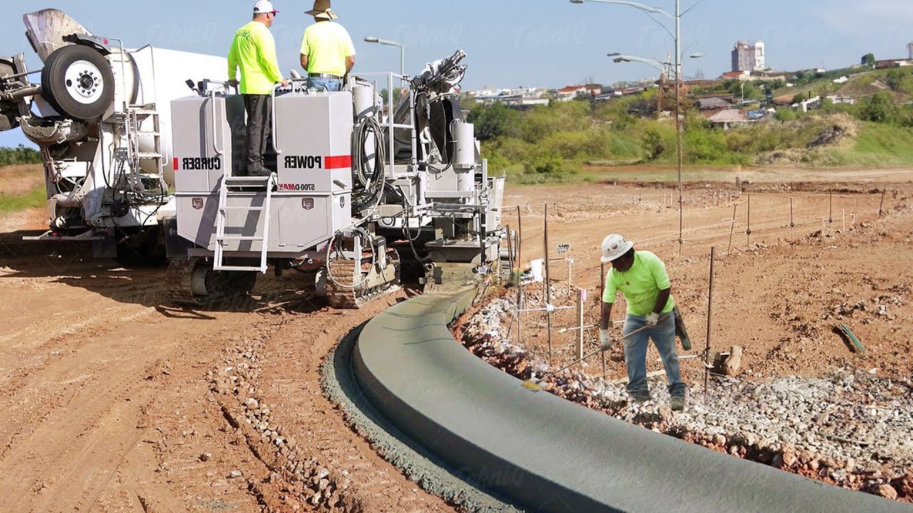 How This Genius Machine Lays Perfect Concrete Curves